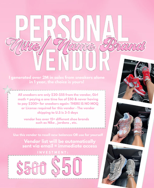 Personal Nike/Name Shoe Brand Vendor