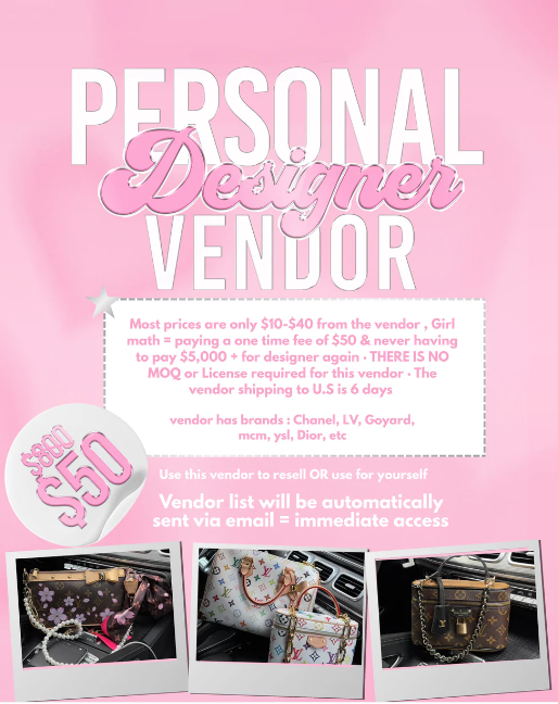 Personal Designer Vendor ( BEST SELLING VENDOR 🤯 )